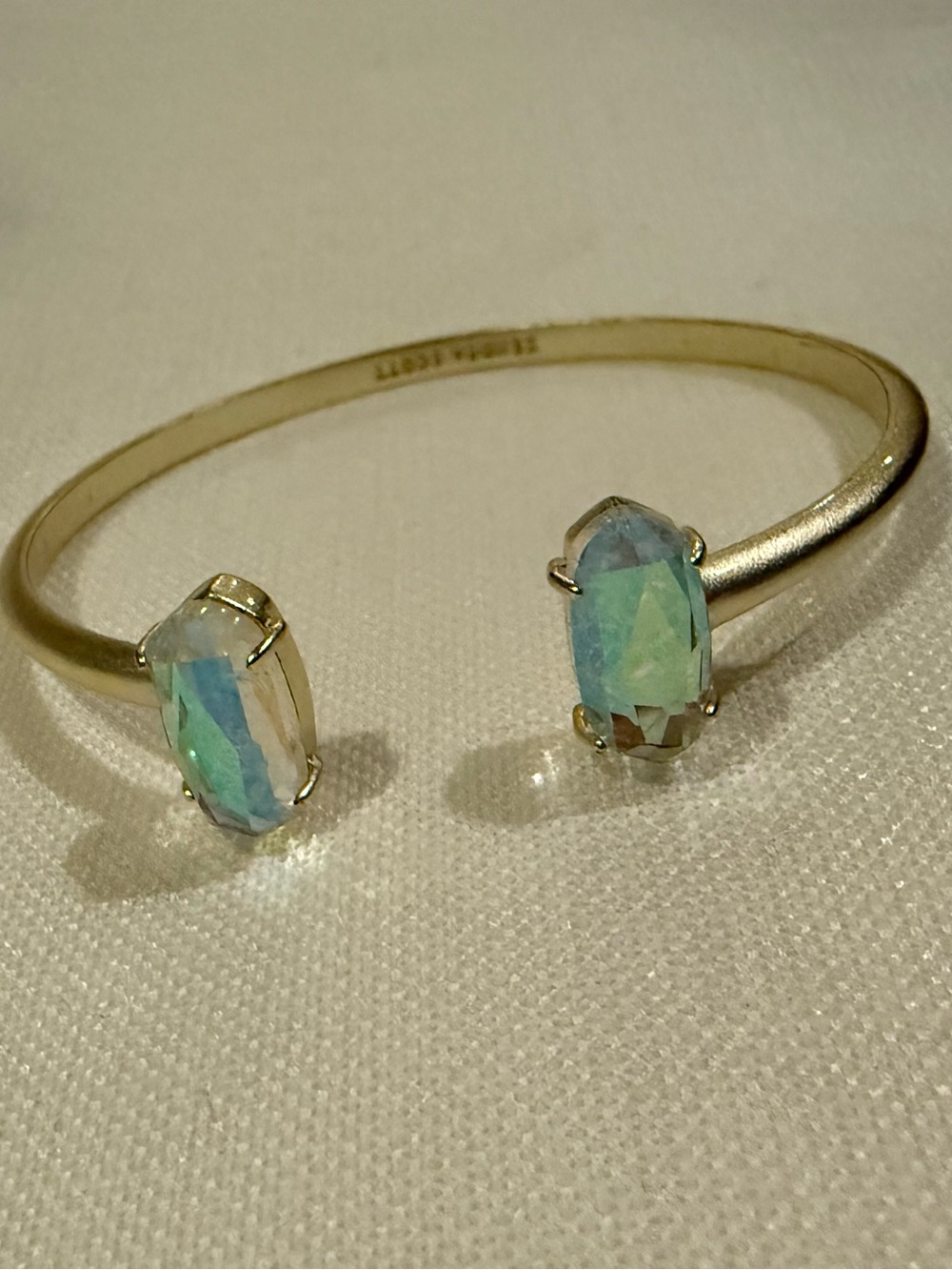 Kendra Scott Gold Open Cuff Bracelet with dichromatic Stones